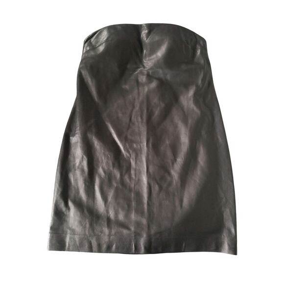 RtA Kailey Dress Black Lambskin Mini Back Cut Out Leather Size 6 - Picture 4 of 7